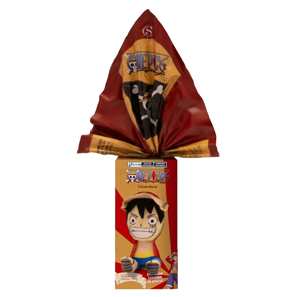 Ovo de Páscoa ao Leite Chaveiro Luffy One Piece 170g