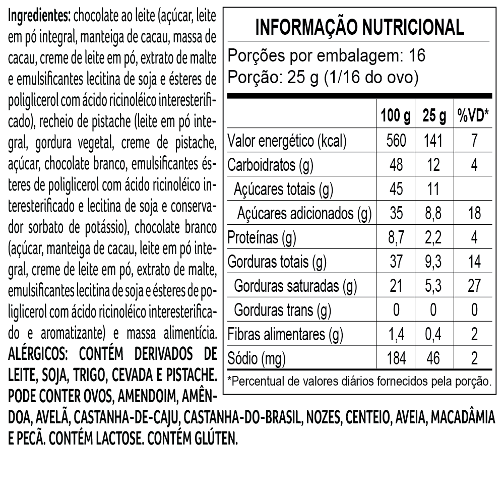Ovo de Páscoa Dreams Dubai Pistache 400g
